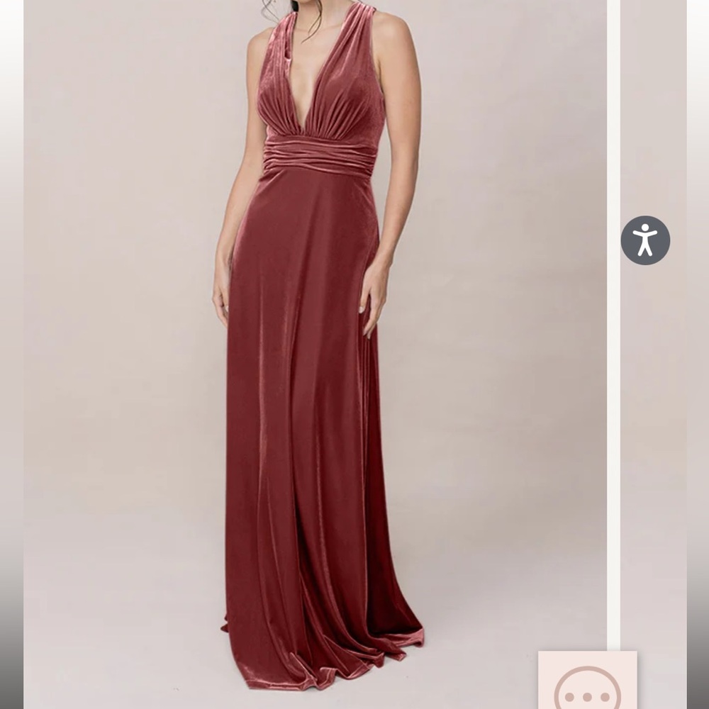 Revelry Dylan Velvet Dress in Dusty Rose